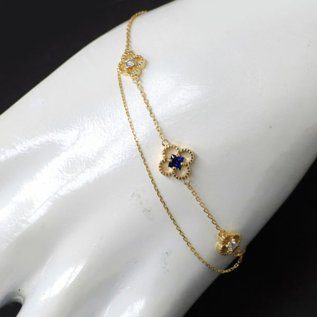 K18YG サファイア ダイヤモンド ブレスレット 0.17ct D0.10ct K18YG サファイア ダイヤモンド ブレスレット 0.17ct D0.10ct