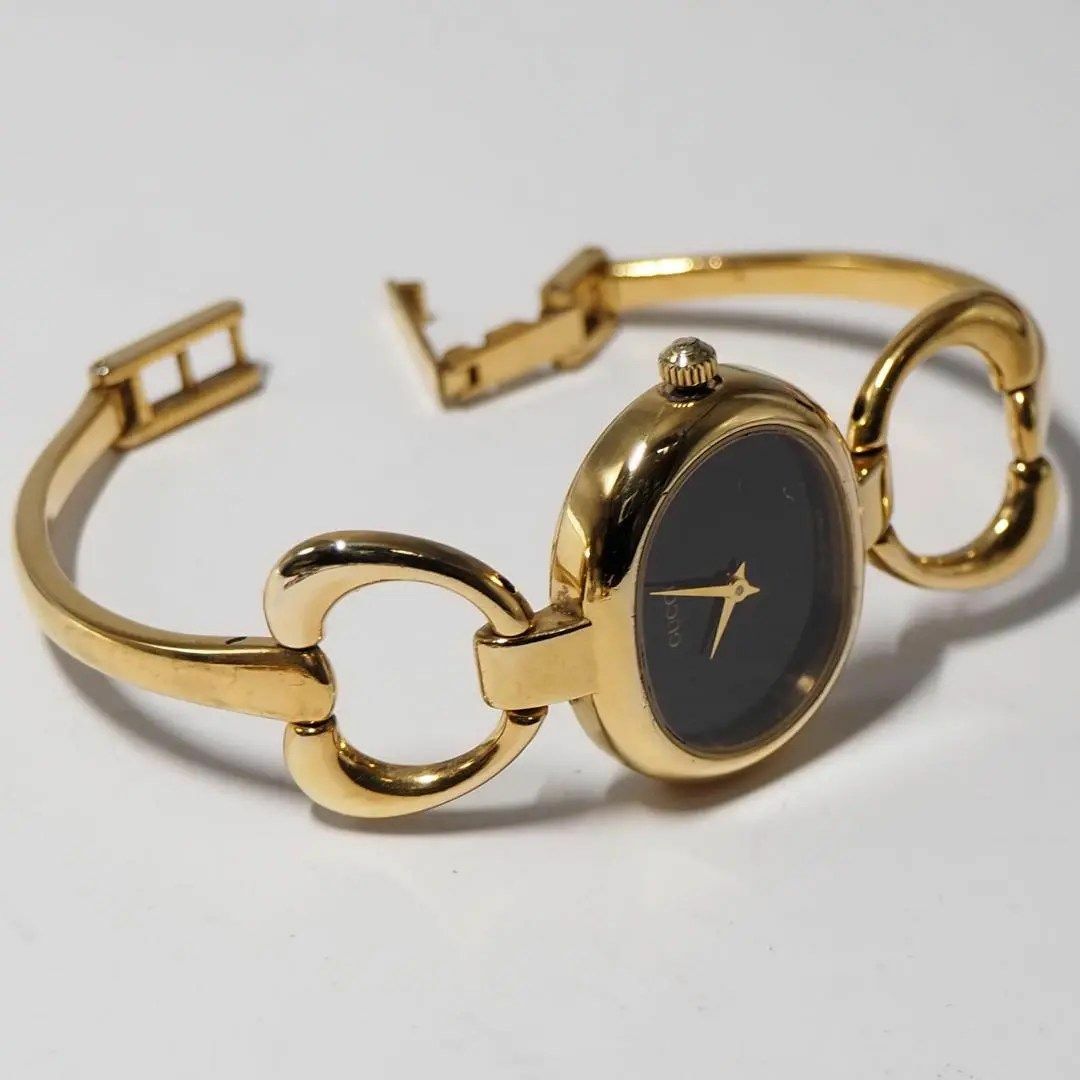 GUCCI - グッチ GUCCI 黒文字盤 バングルウォッチ レディース GUCCI - グッチ GUCCI 黒文字盤 バングルウォッチ レディース