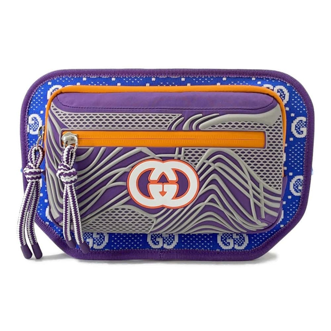 GUCCI - グッチ ボディバッグ GGナイロン ラバー ベルトバッグ GUCCI - グッチ ボディバッグ GGナイロン ラバー ベルトバッグ