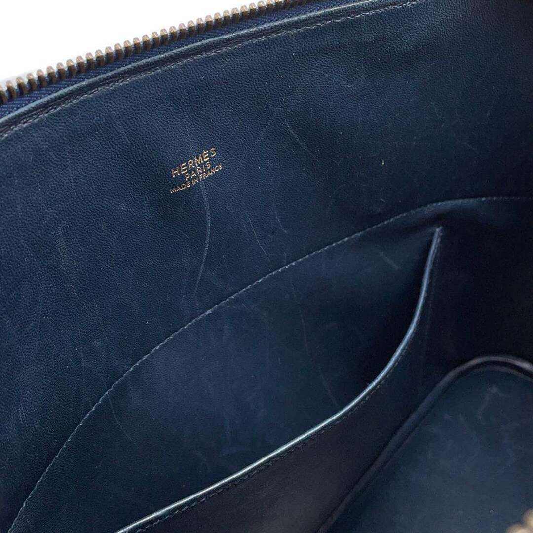 HERMES - エルメス ハンドバッグ ボリード31 ネイビー/ゴールド HERMES - エルメス ハンドバッグ ボリード31 ネイビー/ゴールド