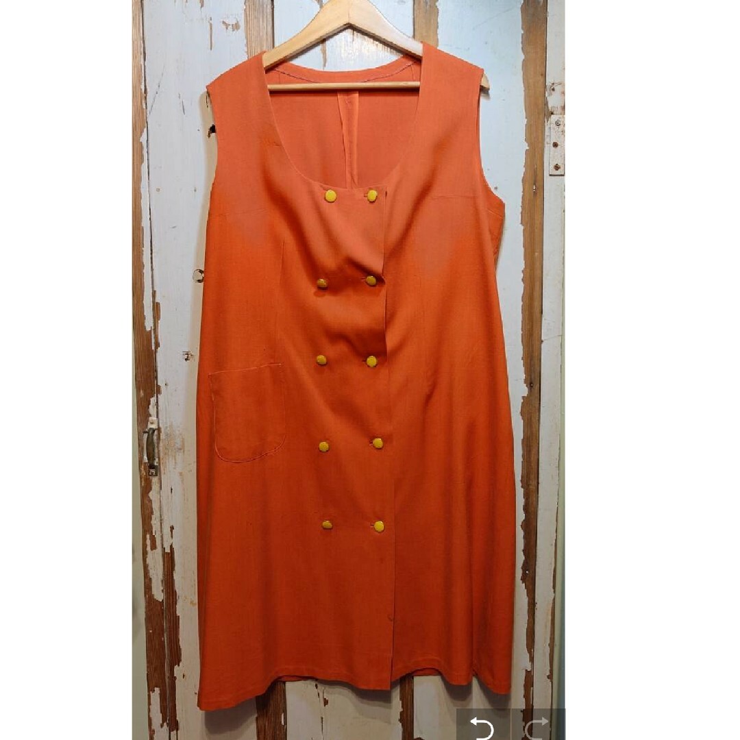 VINTAGE - ☆US古着60年代ノースリーブドレス/オレンジ VINTAGE - ☆US古着60年代ノースリーブドレス/オレンジ