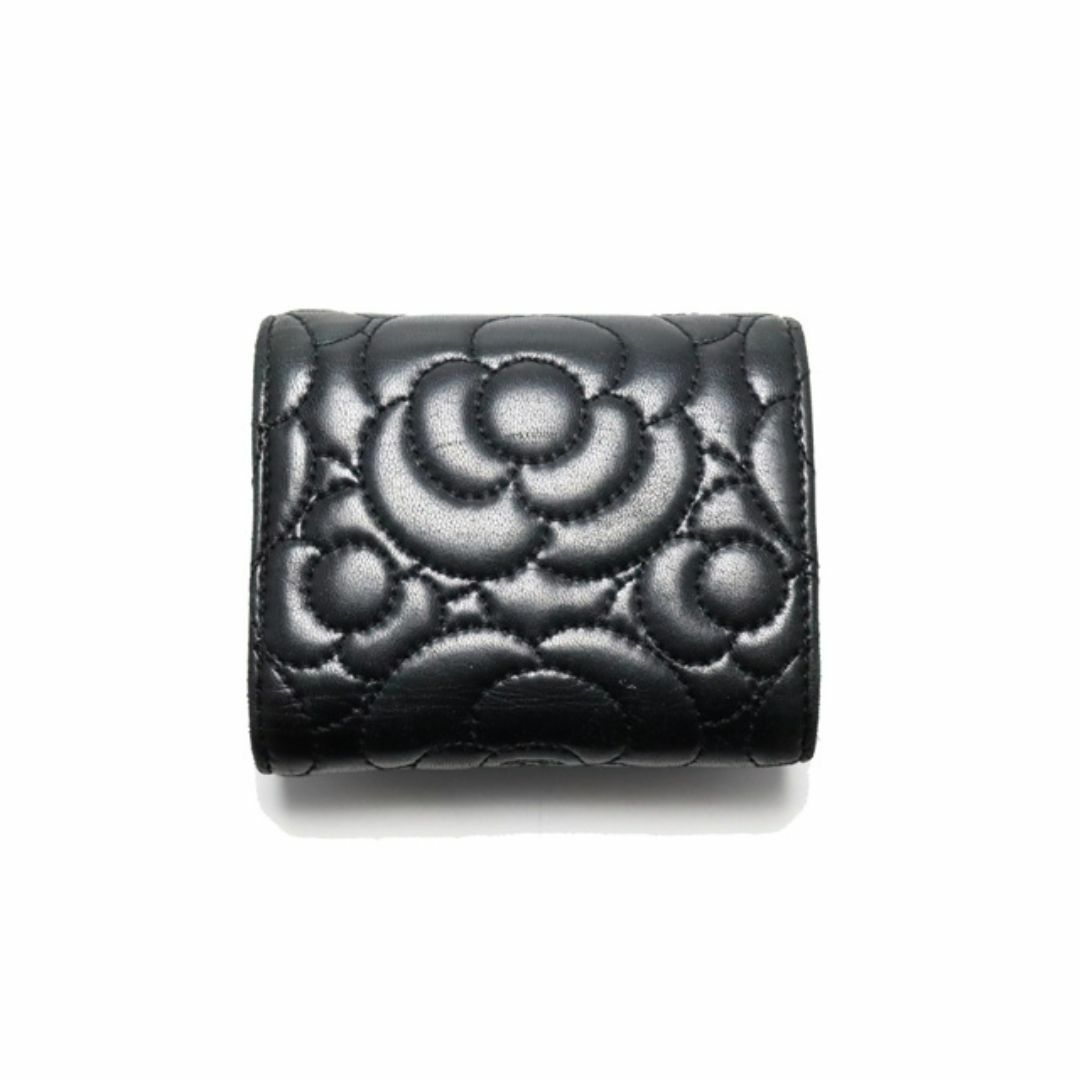 CHANEL - シャネル 23番台 カメリア SV金具 3つ折り財布 CHANEL - シャネル 23番台 カメリア SV金具 3つ折り財布