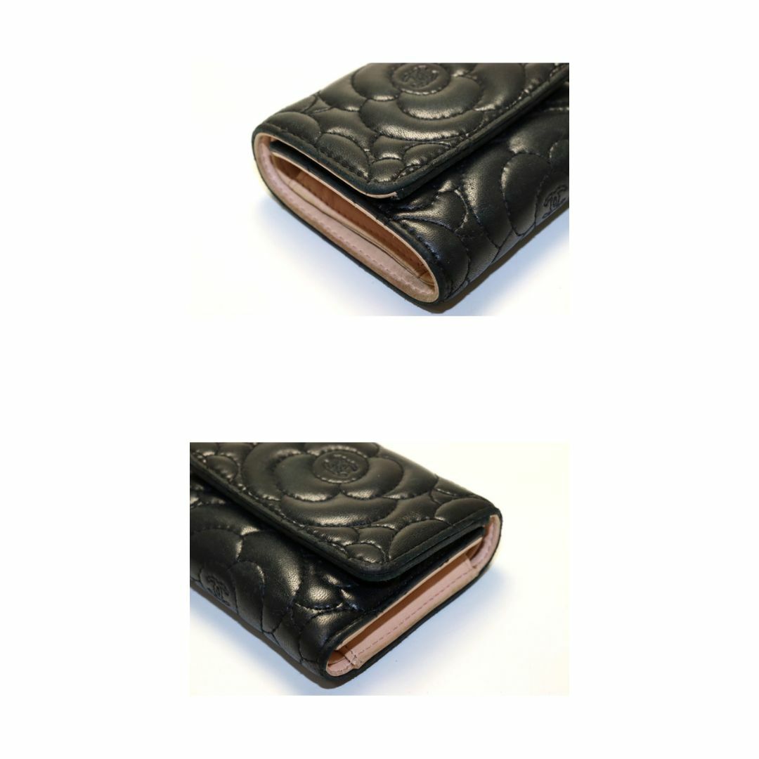 CHANEL - シャネル 23番台 カメリア SV金具 3つ折り財布 CHANEL - シャネル 23番台 カメリア SV金具 3つ折り財布