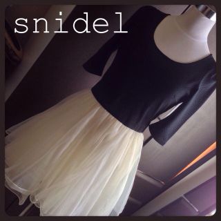 スナイデル(SNIDEL)のsnidel♡チュールワンピ♡タグ付き(ミニワンピース)