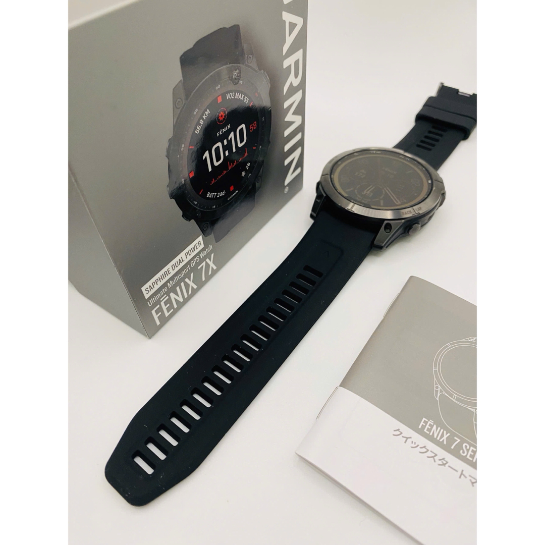 GARMIN - 美品のガミン Fenix 7X Sapphire Dual Power 51mmの GARMIN - 美品のガミン Fenix 7X Sapphire Dual Power 51mmの