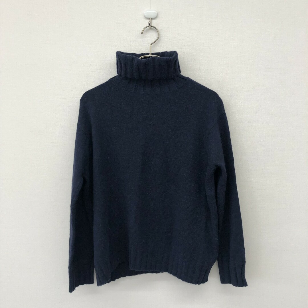 【Demi-Luxe BEAMS】デミルクスビームス セーター ニット タートルネックニット アルパカ混 紺系
