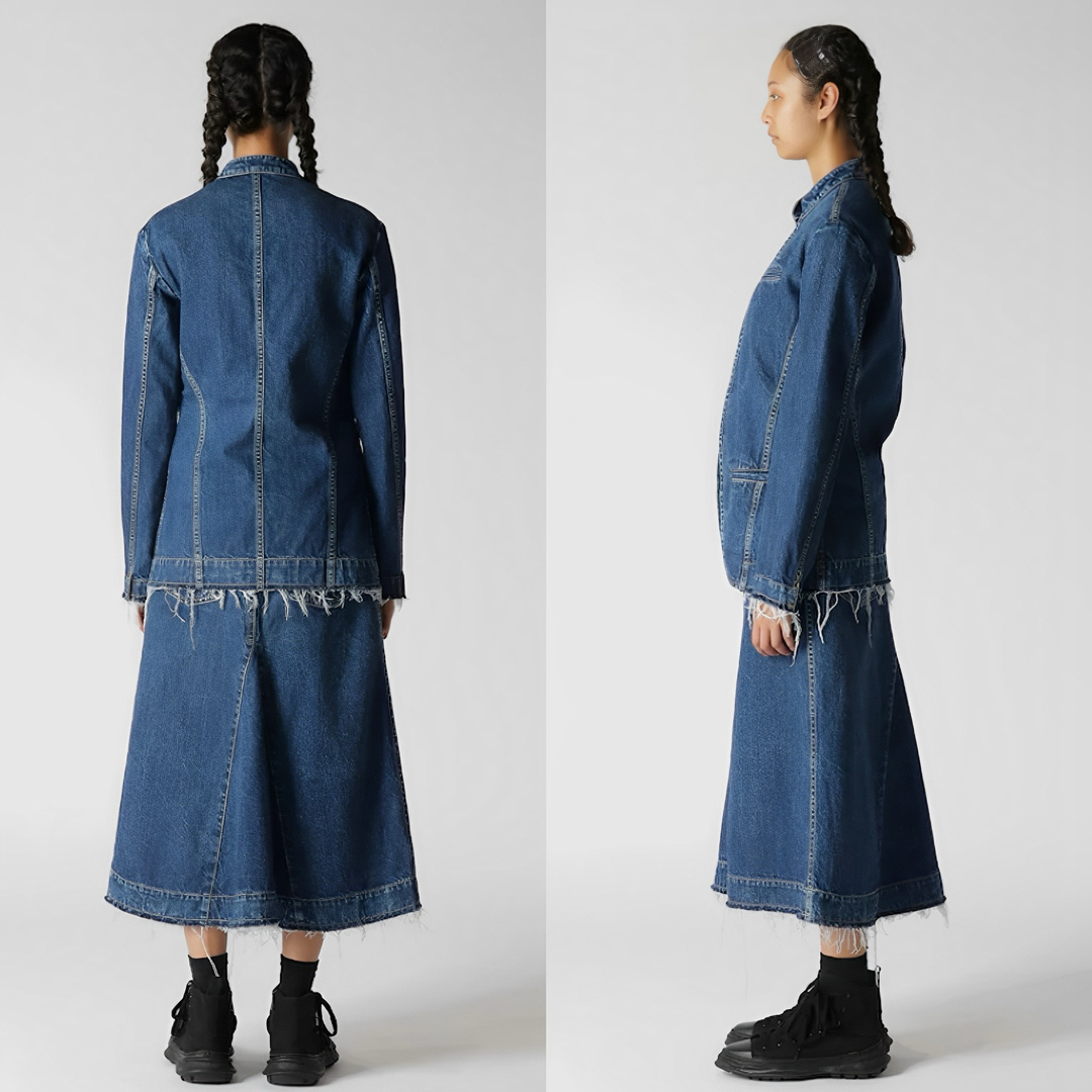 LIMI feu - LIMI feu DENIM MANDARIN COLLAR JACKET 2の通販 by LIMI feu - LIMI feu DENIM MANDARIN COLLAR JACKET 2の通販 by