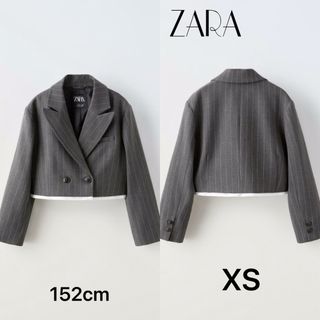 ZARA - 今期 ZARA ショート丈ダブルブレストコート ミンクの通販 ZARA - 今期 ZARA ショート丈ダブルブレストコート ミンクの通販