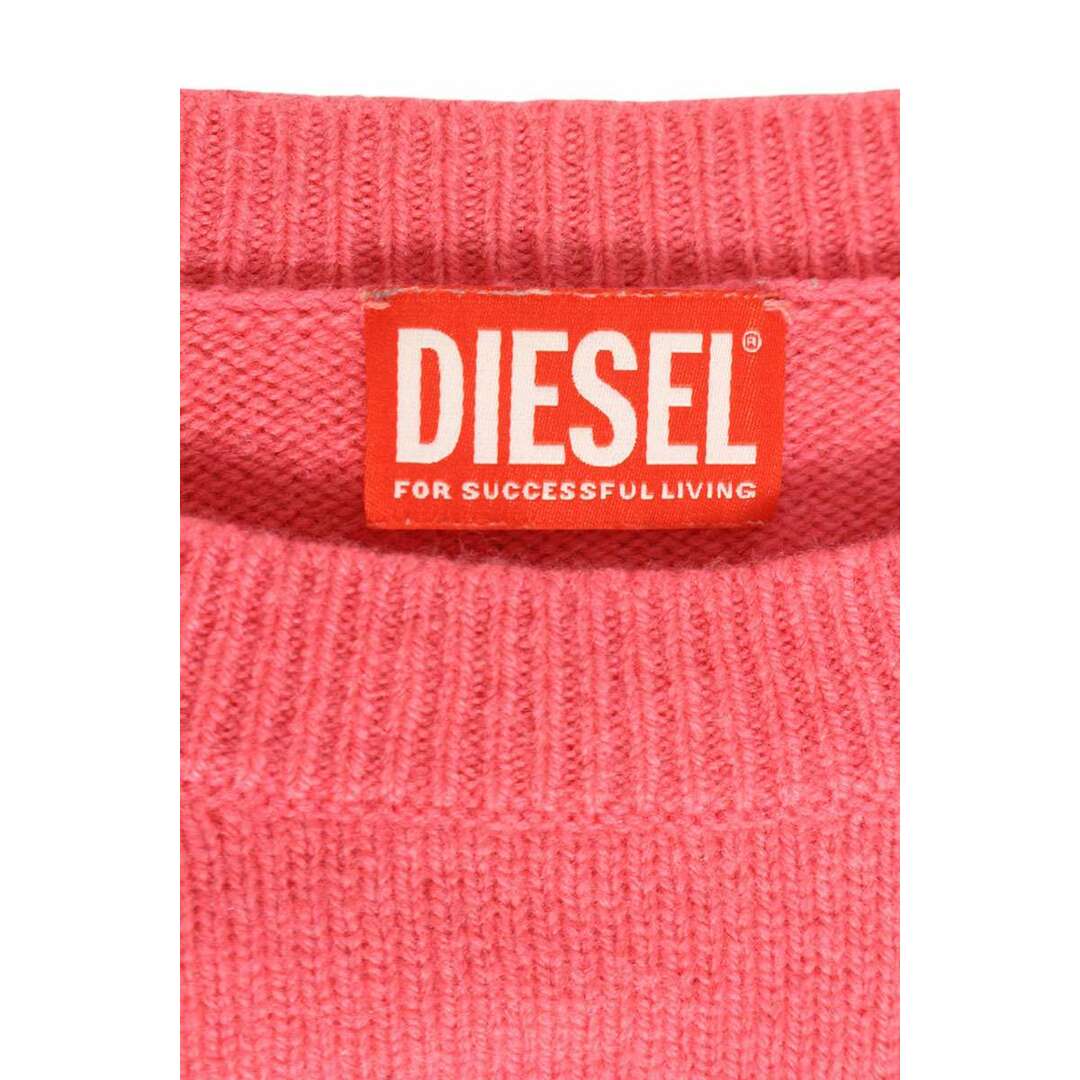 DIESEL - ディーゼル A06712 ロゴ刺繍クルーネックニット DIESEL - ディーゼル A06712 ロゴ刺繍クルーネックニット