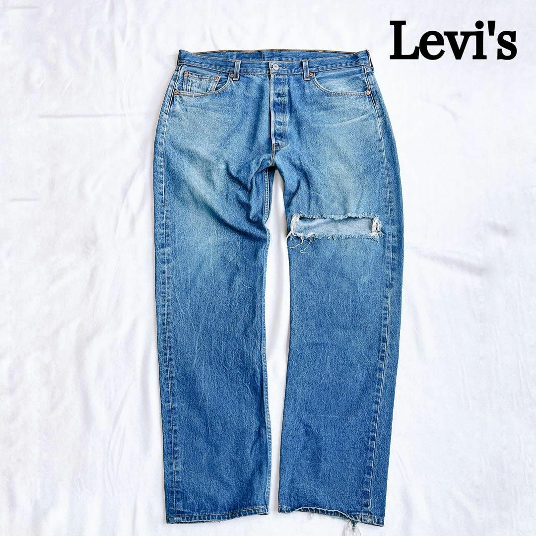 Levi's - リーバイス 501xx USA製 W40 ダメージ ヒゲ インディゴ Levi's - リーバイス 501xx USA製 W40 ダメージ ヒゲ インディゴ