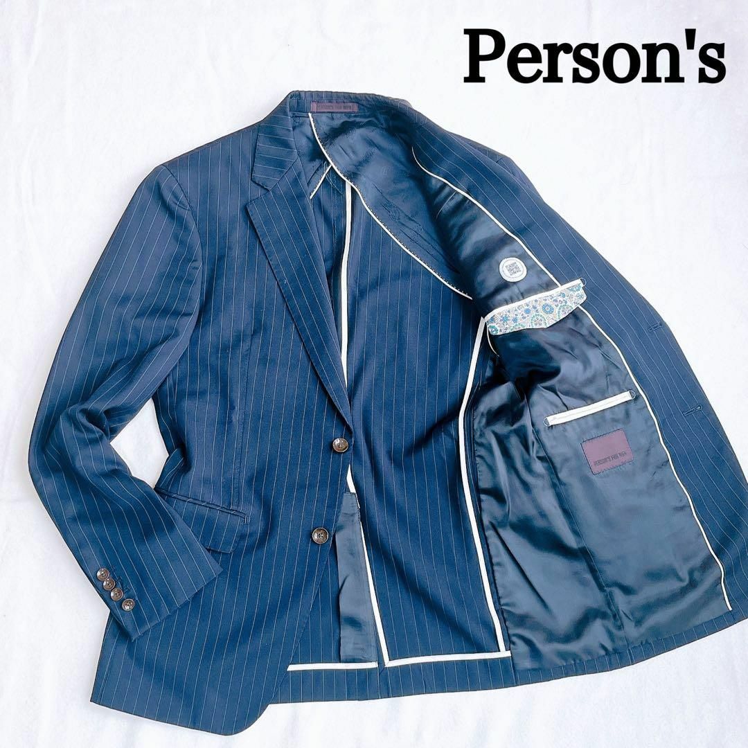 PERSON'S - PERSON'S カノニコ テーラードジャケット ネイビー PERSON'S - PERSON'S カノニコ テーラードジャケット ネイビー