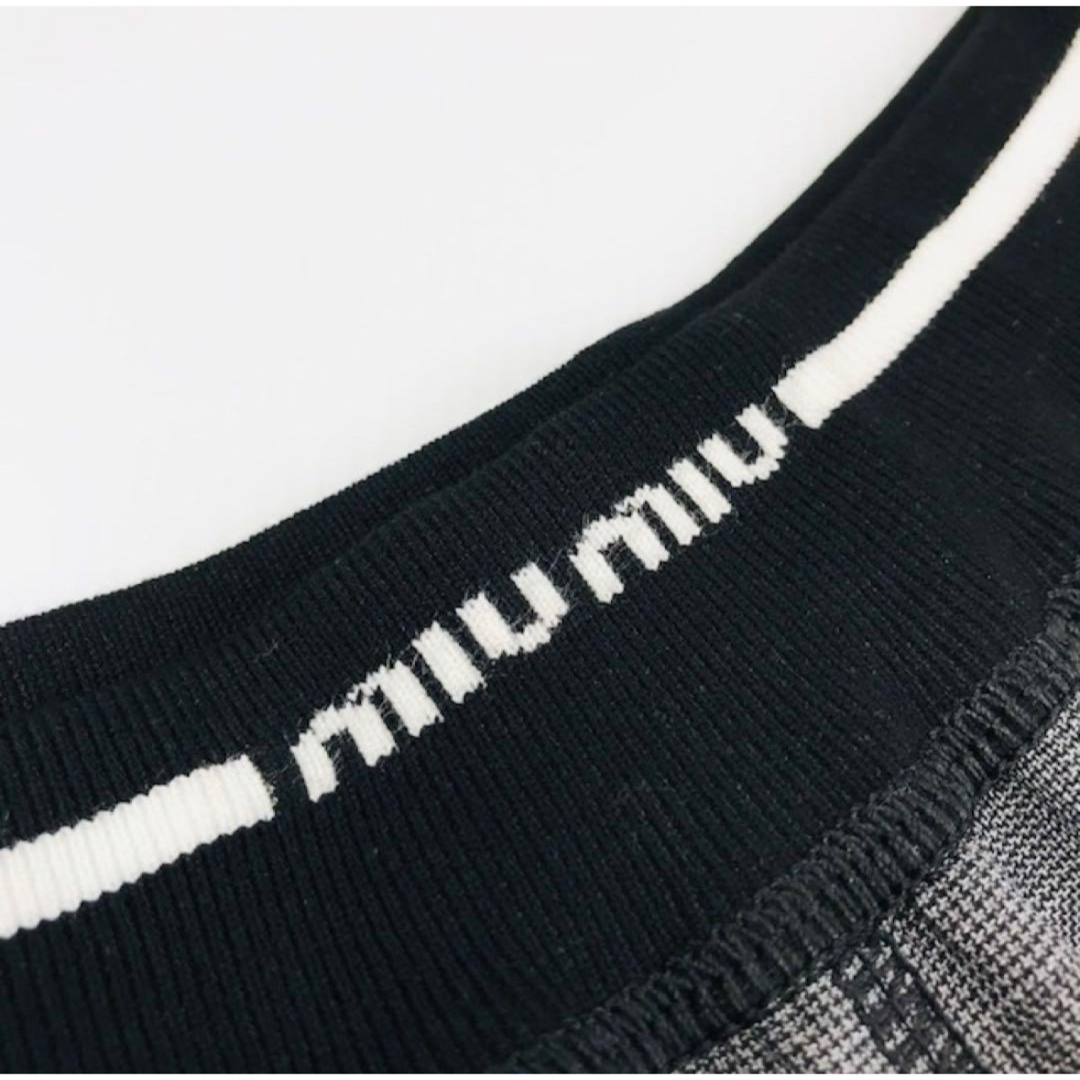MIU MIU - 極美品☆ミュウミュウ・インターシャ編みロゴ MIU MIU - 極美品☆ミュウミュウ・インターシャ編みロゴ