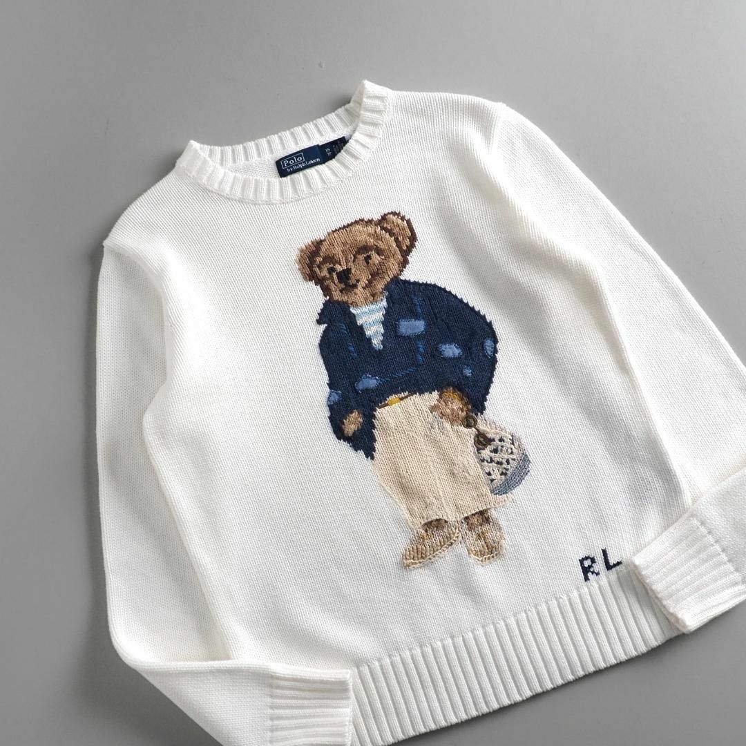 ラルフローレン 正規品 ニット セーター ポロベア ホワイト 美品 ラルフローレン 正規品 ニット セーター ポロベア ホワイト 美品