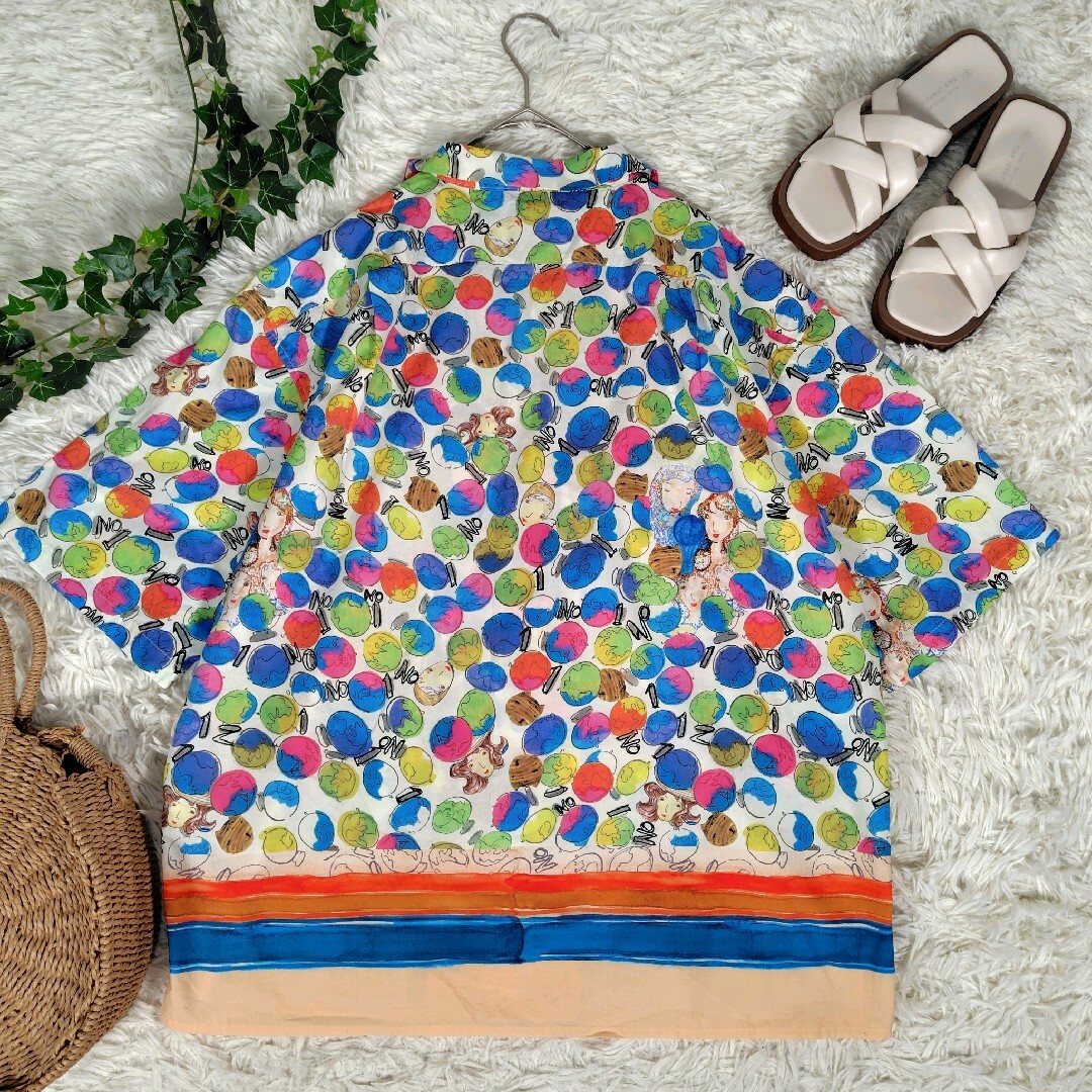 TSUMORI CHISATO - ツモリチサト ニコアンド◉総柄 半袖シャツ(L TSUMORI CHISATO - ツモリチサト ニコアンド◉総柄 半袖シャツ(L