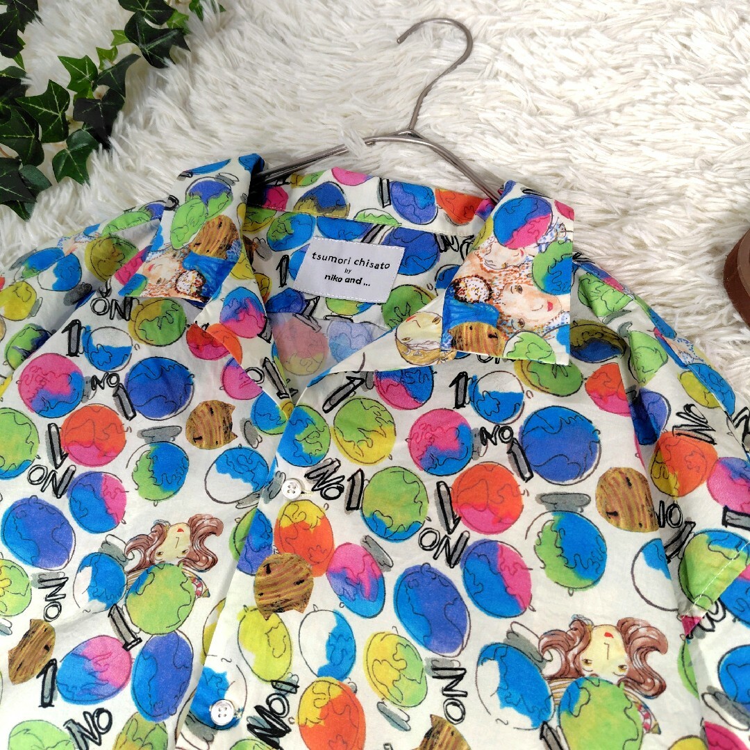TSUMORI CHISATO - ツモリチサト ニコアンド◉総柄 半袖シャツ(L TSUMORI CHISATO - ツモリチサト ニコアンド◉総柄 半袖シャツ(L