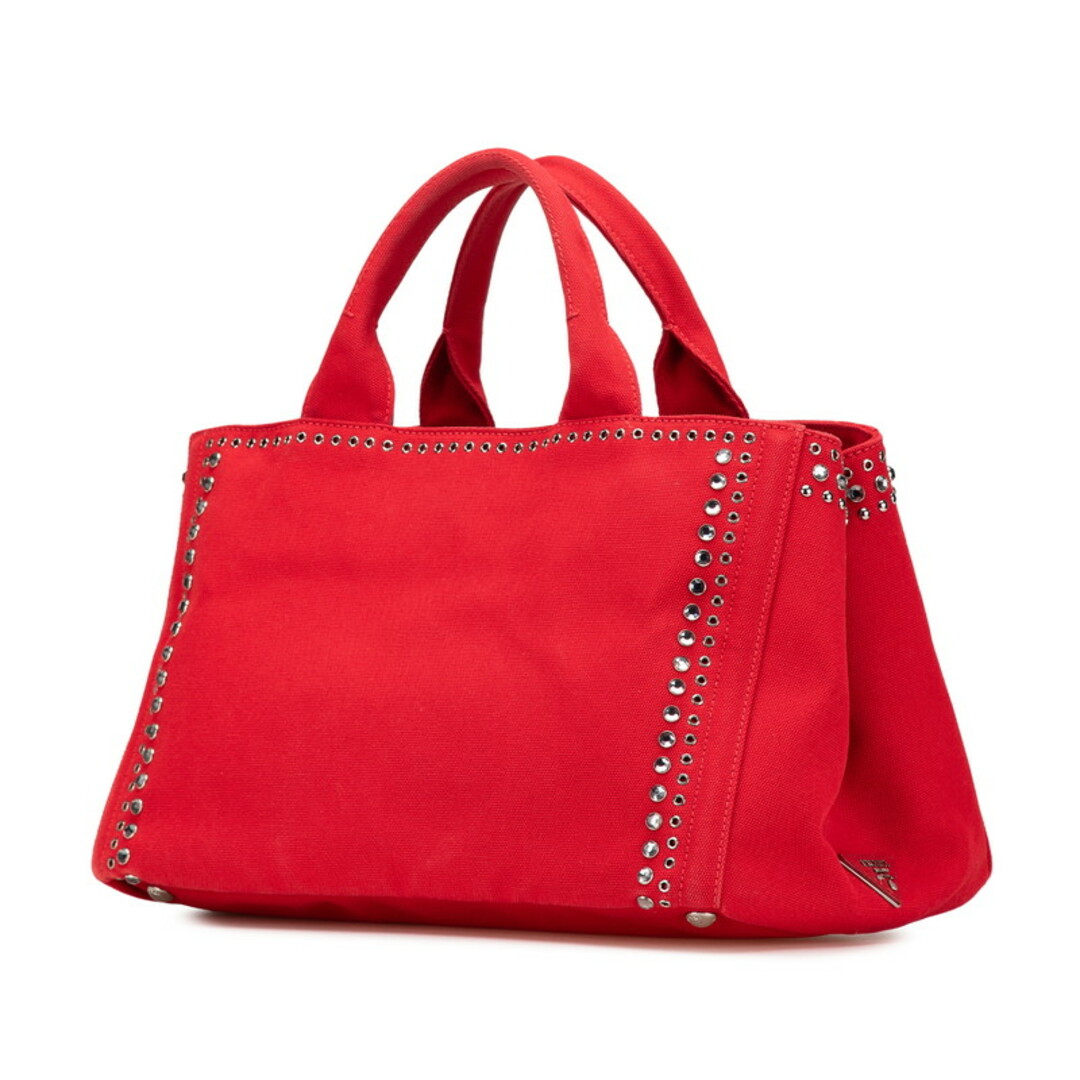 PRADA - プラダ カナパ スタッズ ビジュー ハンドバッグ PRADA - プラダ カナパ スタッズ ビジュー ハンドバッグ