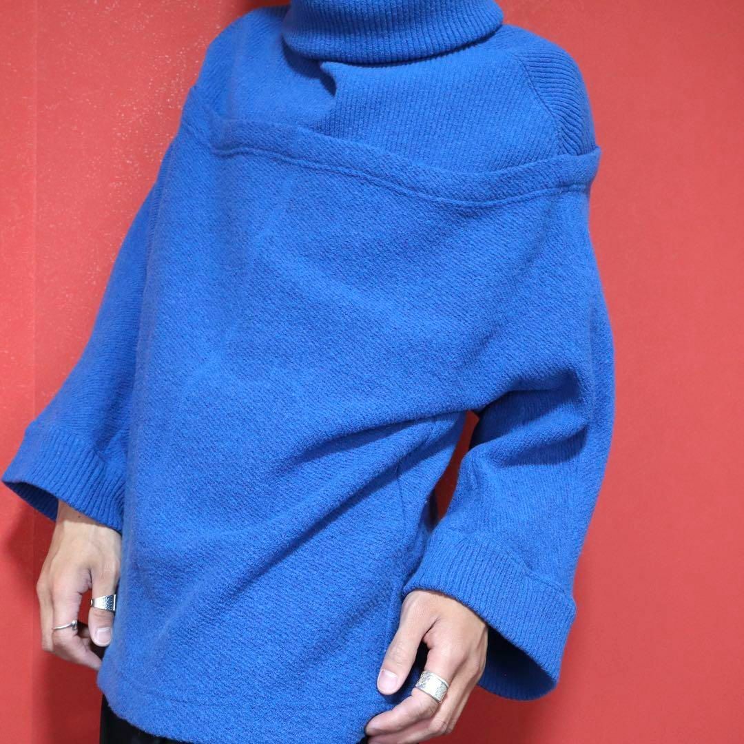 ISSEY MIYAKE - ISSEY MIYAKE 80s 筆タグ ブルー切替 変形 ISSEY MIYAKE - ISSEY MIYAKE 80s 筆タグ ブルー切替 変形