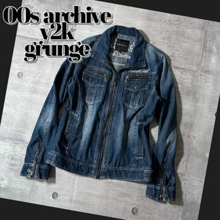 00s archive デニムトラッカージャケット y2k グランジ 平成お兄 00s archive デニムトラッカージャケット y2k グランジ 平成お兄