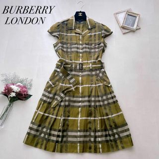 BURBERRY - 【美品】バーバリーロンドン 膝丈 ワンピース BURBERRY - 【美品】バーバリーロンドン 膝丈 ワンピース