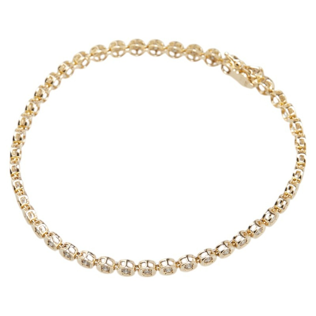 上品なファッション 美品 K18YG イエローゴールド ブレスレット ダイヤ 1.00ct 【1 ダイヤモンド