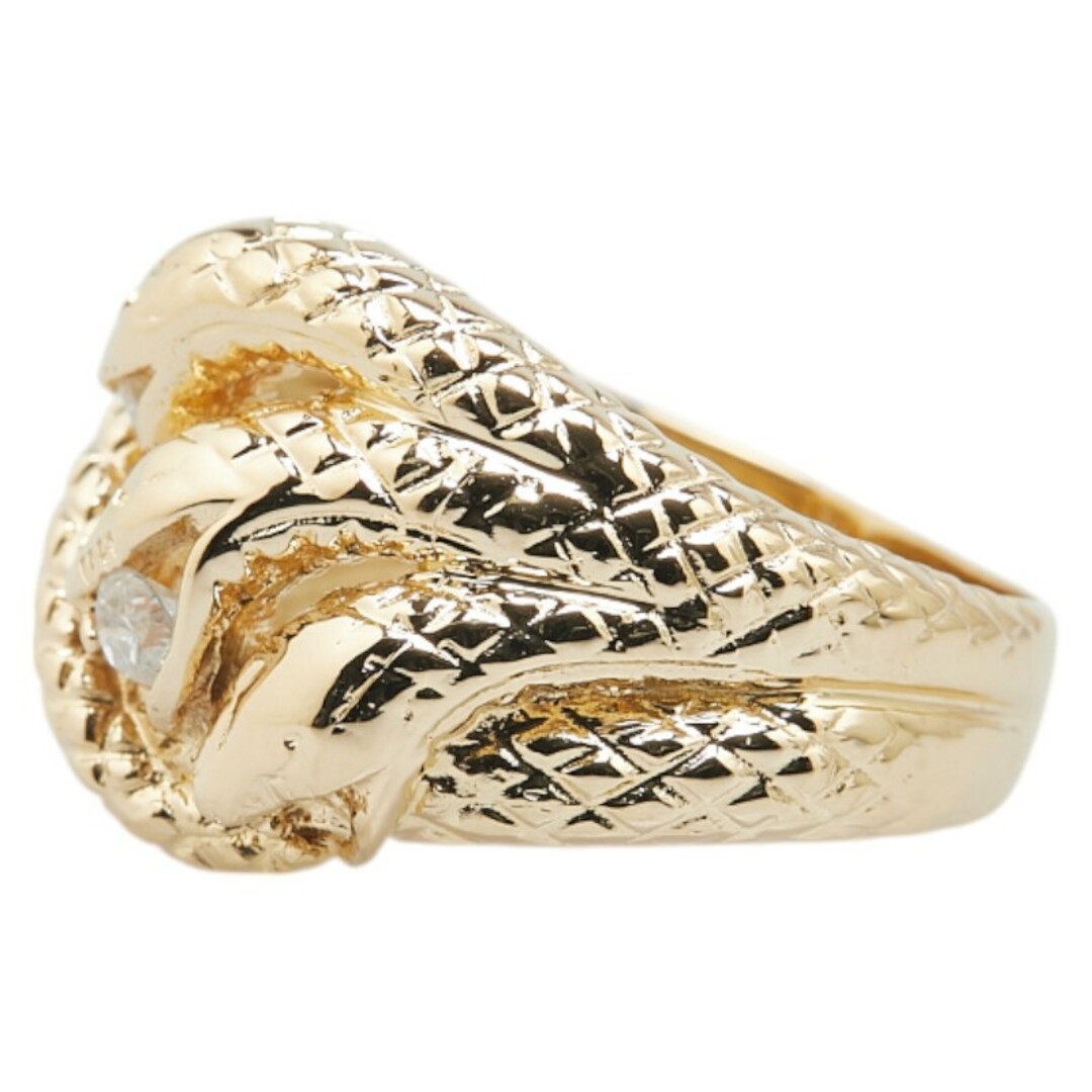 美品 K18YG イエローゴールド リング 指輪 ダイヤ 0.10ct 【1 美品 K18YG イエローゴールド リング 指輪 ダイヤ 0.10ct 【1