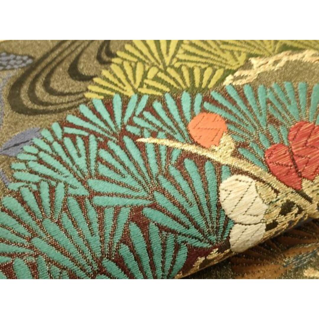平和屋着物□六通柄袋帯 唐織 松竹梅 金糸 正絹 逸品 CAAO2784ak 平和屋着物□六通柄袋帯 唐織 松竹梅 金糸 正絹 逸品 CAAO2784ak