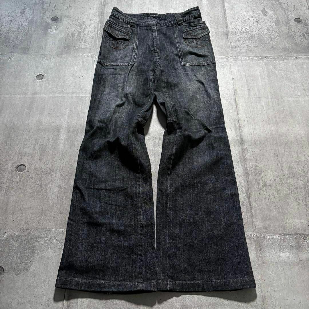 y2k opium flare black denim pants 00sの通販 by m brand|ラクマ y2k opium flare black denim pants 00sの通販 by m brand|ラクマ