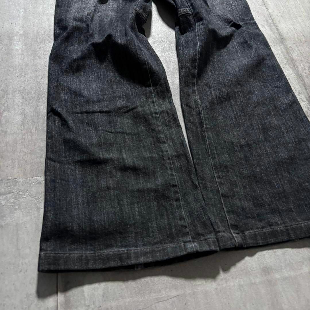 y2k opium flare black denim pants 00sの通販 by m brand|ラクマ y2k opium flare black denim pants 00sの通販 by m brand|ラクマ