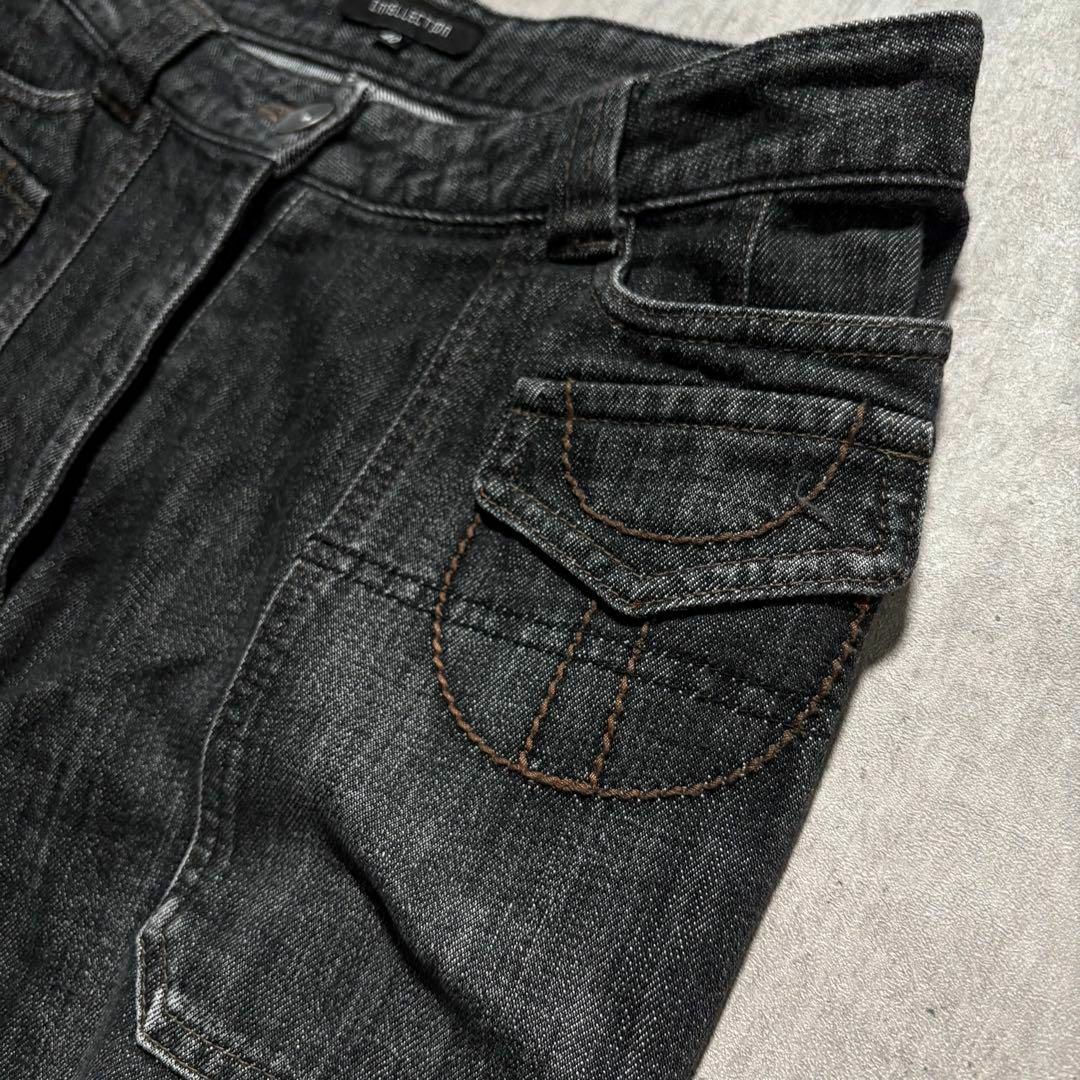 y2k opium flare black denim pants 00sの通販 by m brand|ラクマ y2k opium flare black denim pants 00sの通販 by m brand|ラクマ