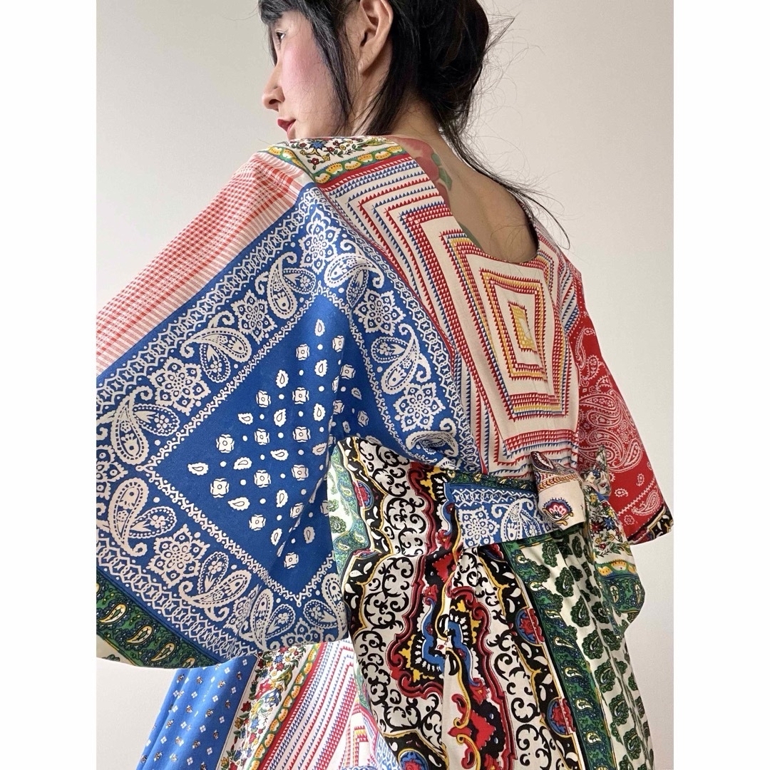 VINTAGE - Vintage 70s マルチカラーパッチワークロング VINTAGE - Vintage 70s マルチカラーパッチワークロング