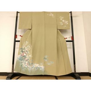 平和屋着物■訪問着　友禅　草花文　正絹　逸品　AAAS6002zg