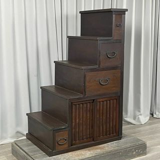 GJ43 階段 箪笥 レトロ 飾り棚 引出し キャビネット 古民家 家具 GJ43 階段 箪笥 レトロ 飾り棚 引出し キャビネット 古民家 家具