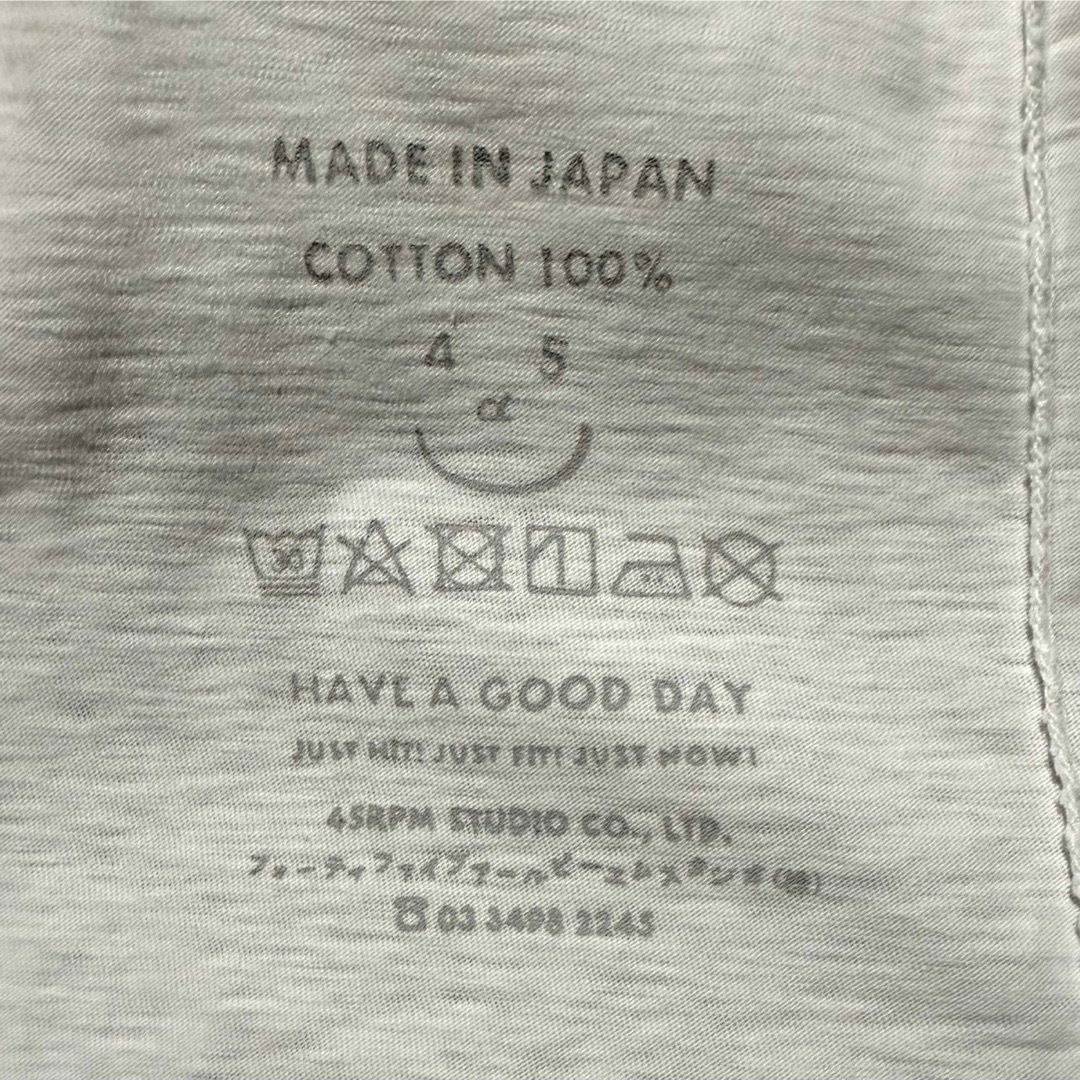 45R - 45R ジンバブコットンの四角Tシャツの通販 by ccny's shop 45R - 45R ジンバブコットンの四角Tシャツの通販 by ccny's shop