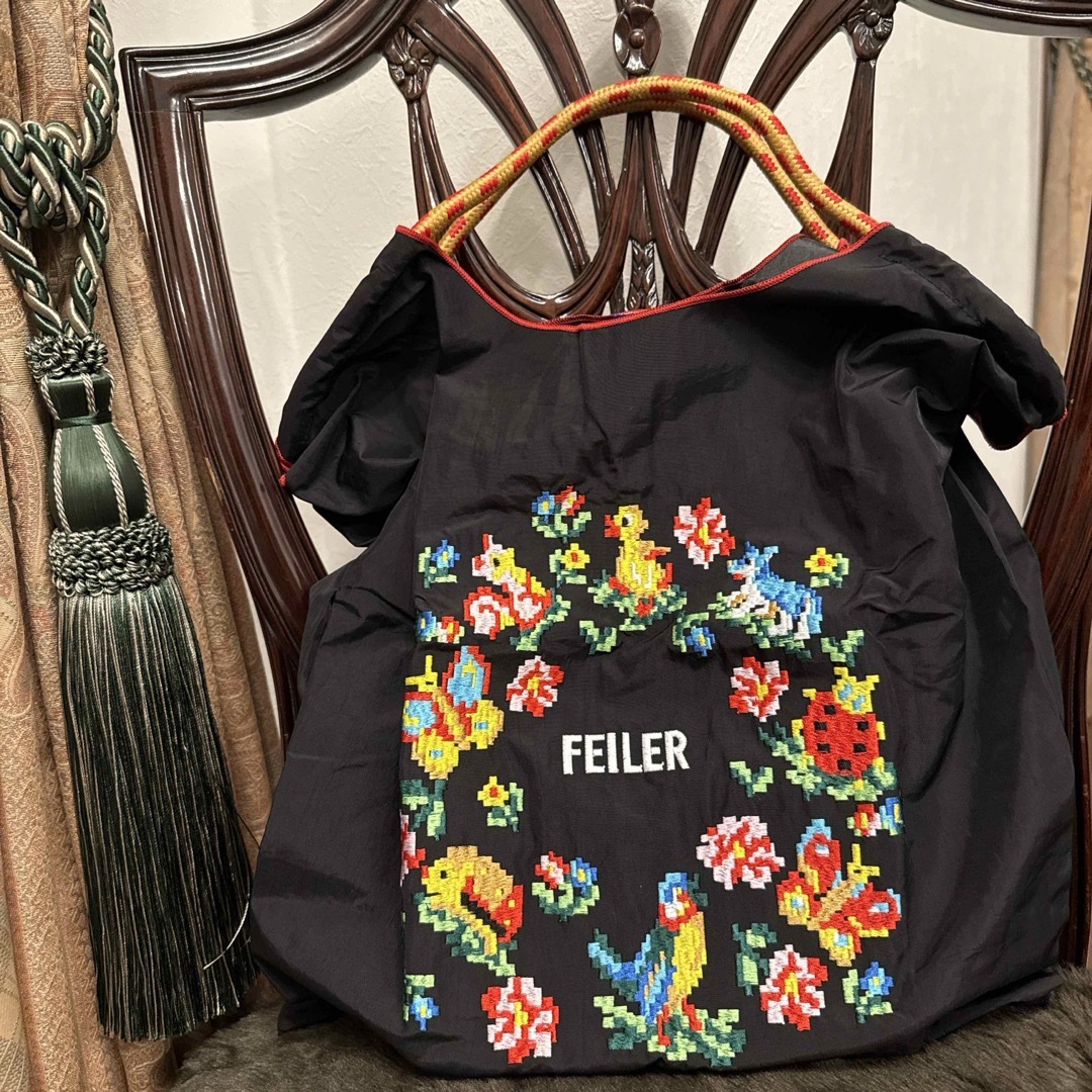 FEILER - 新品 Ball&Chain FEILER エコバッグ M ブラック ハイジ FEILER - 新品 Ball&Chain FEILER エコバッグ M ブラック ハイジ