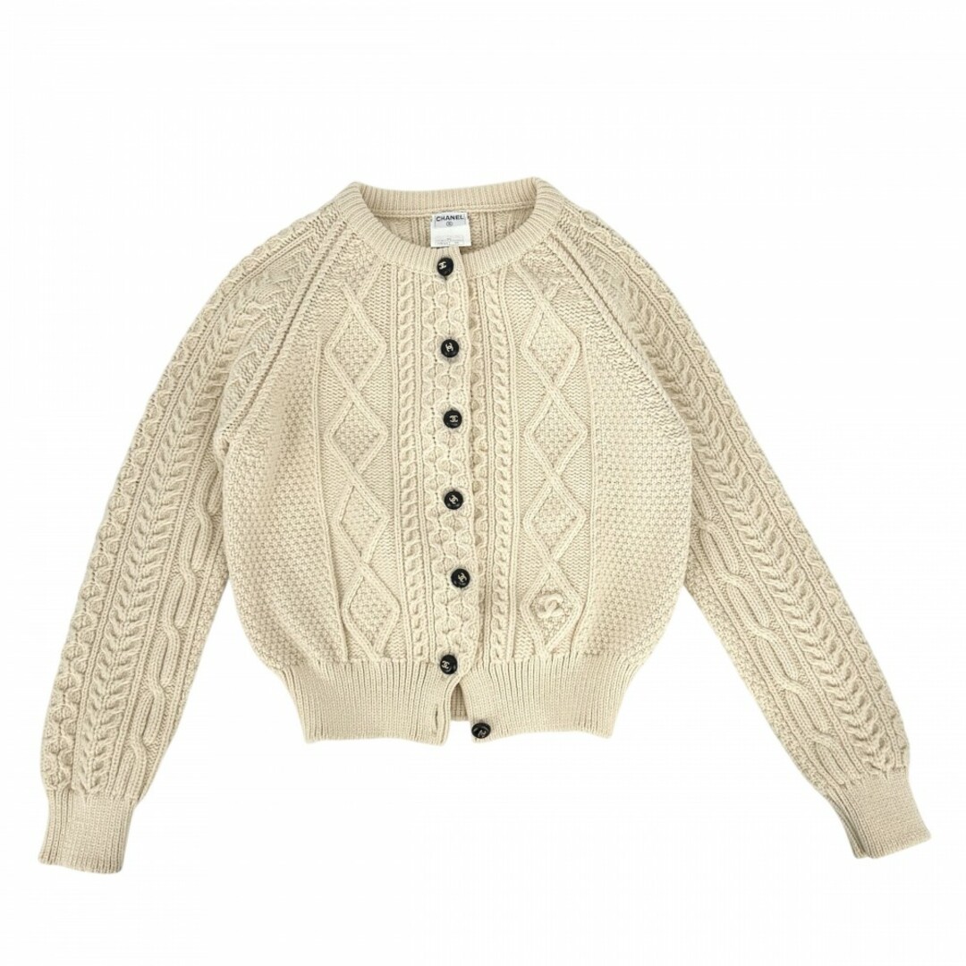 CHANEL - CHANEL シャネル カーディガン ケーブルニット ココ CHANEL - CHANEL シャネル カーディガン ケーブルニット ココ
