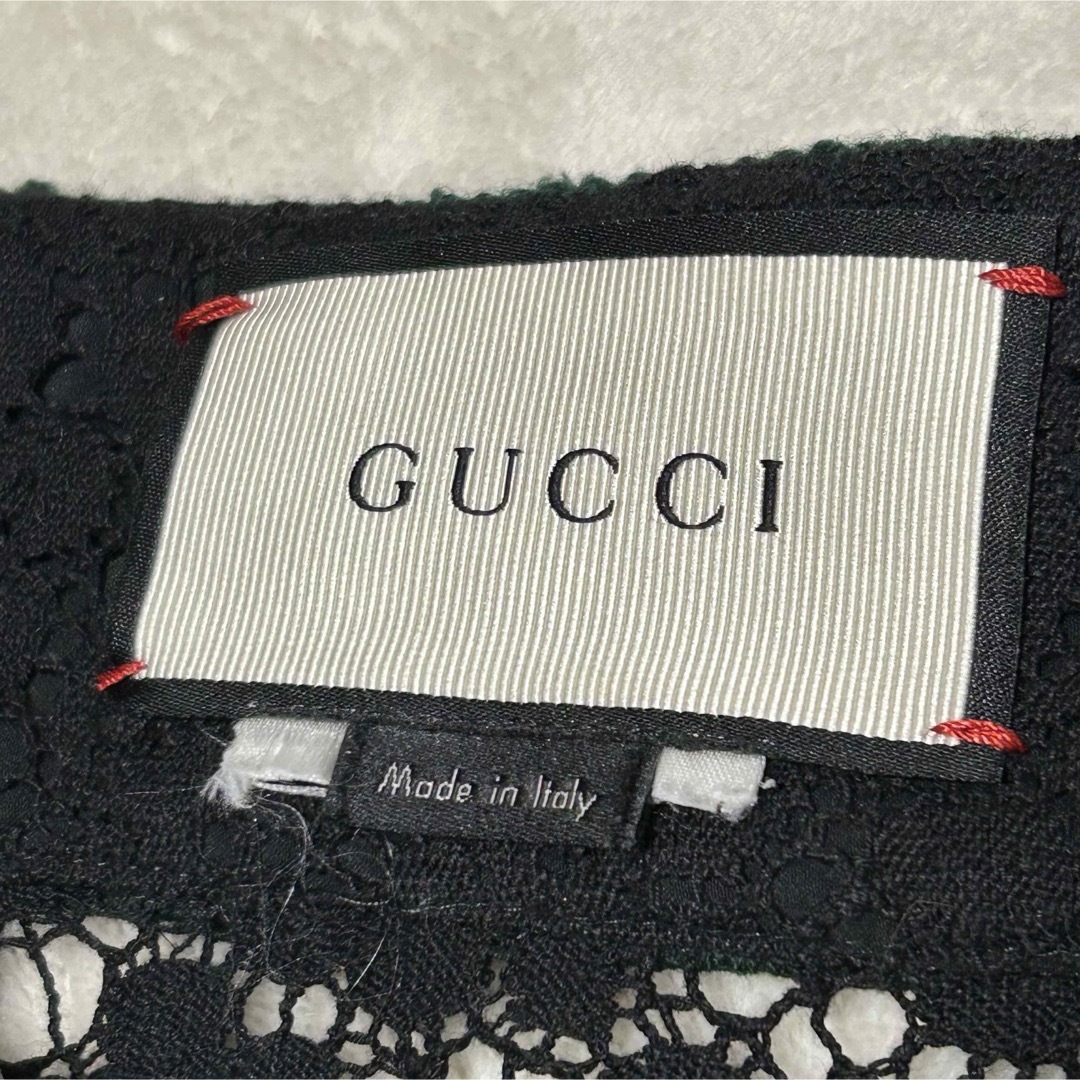 GUCCI - GUCCI グッチ シェリーライン レースフレアースカート GUCCI - GUCCI グッチ シェリーライン レースフレアースカート
