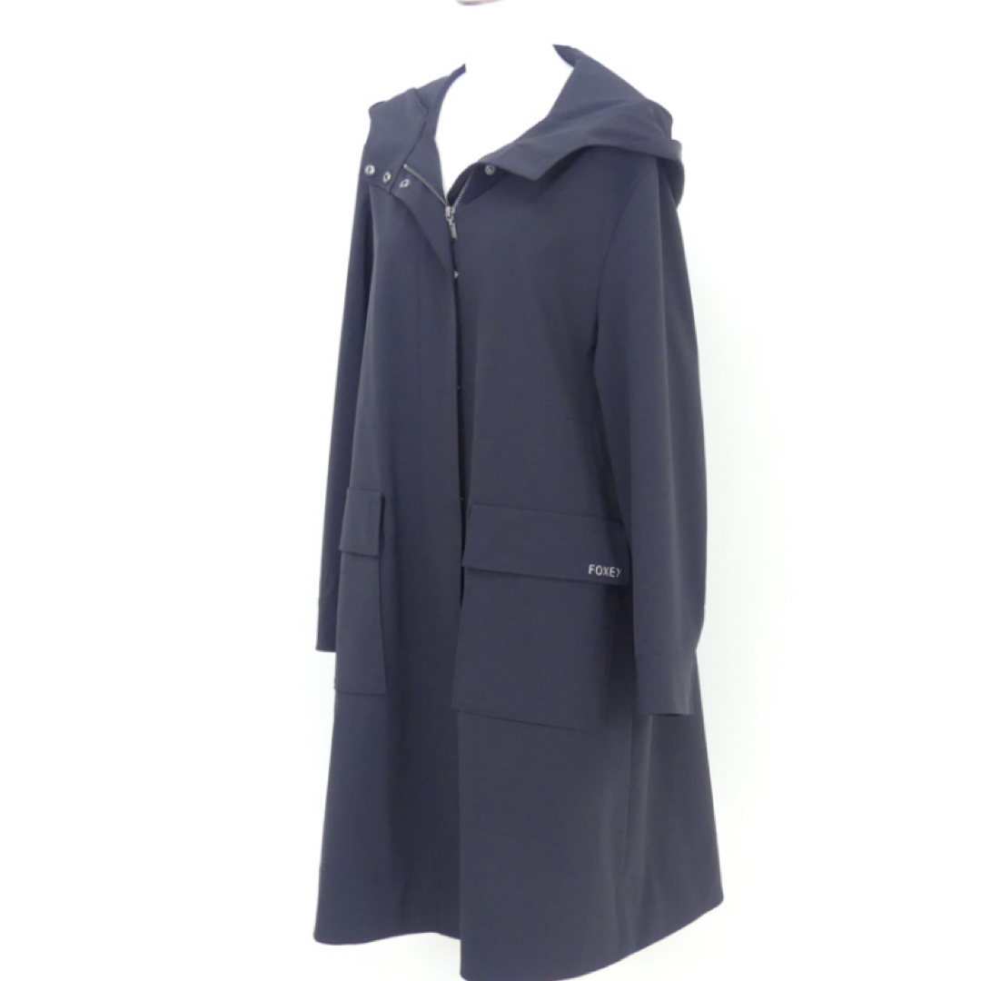 FOXEY - フォクシー レイニーコート 40 ミッドナイトブルーの FOXEY - フォクシー レイニーコート 40 ミッドナイトブルーの
