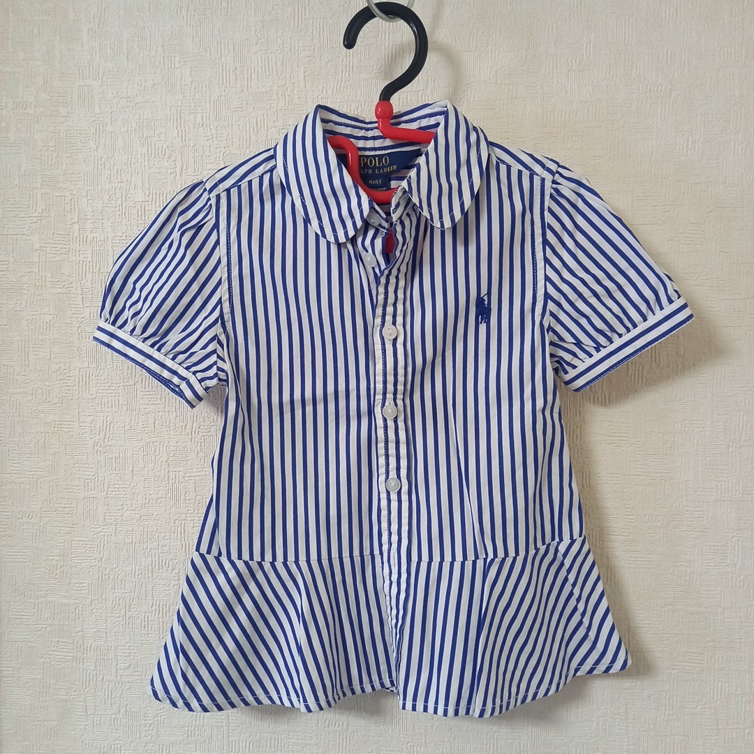 Ralph Lauren - 【超美品】POLO RALPH LAUREN 半袖シャツ 白/青 Ralph Lauren - 【超美品】POLO RALPH LAUREN 半袖シャツ 白/青