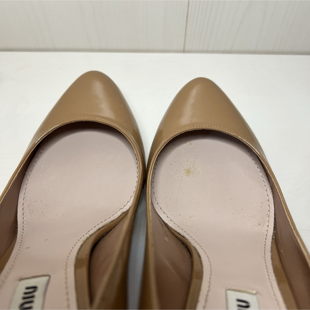 MIU MIU - 美品✨miumiu エナメルパンプス ブラウン ハイヒール MIU MIU - 美品✨miumiu エナメルパンプス ブラウン ハイヒール