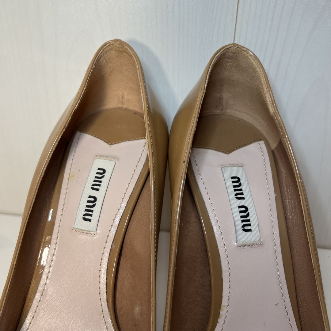 MIU MIU - 美品✨miumiu エナメルパンプス ブラウン ハイヒール MIU MIU - 美品✨miumiu エナメルパンプス ブラウン ハイヒール