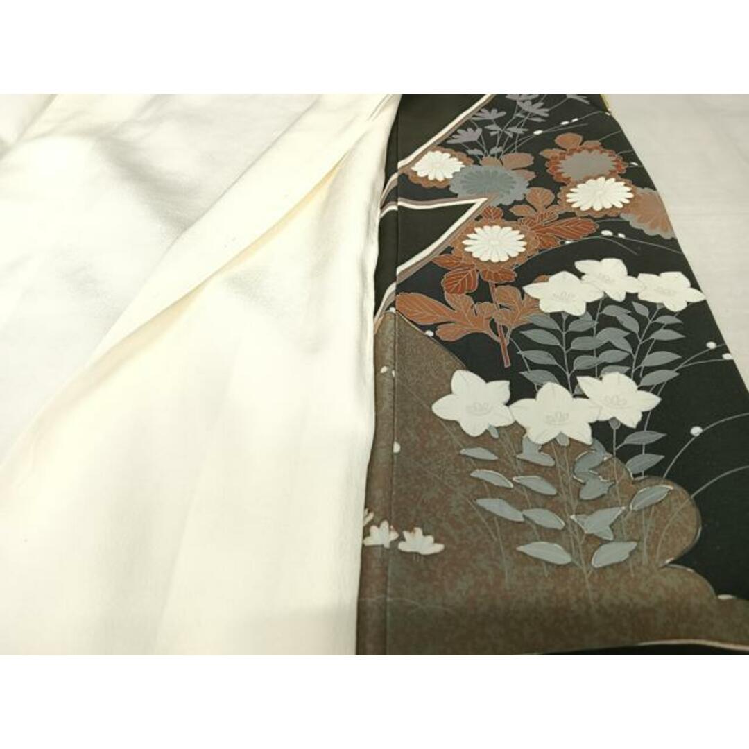 平和屋着物□豪華黒留袖 駒刺繍 鳳凰草花文 暈し染め 金彩 正絹 平和屋着物□豪華黒留袖 駒刺繍 鳳凰草花文 暈し染め 金彩 正絹