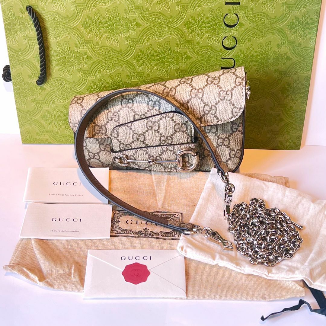 GUCCI - 新品未使用 希少 グッチミニショルダーバッグ ホース GUCCI - 新品未使用 希少 グッチミニショルダーバッグ ホース