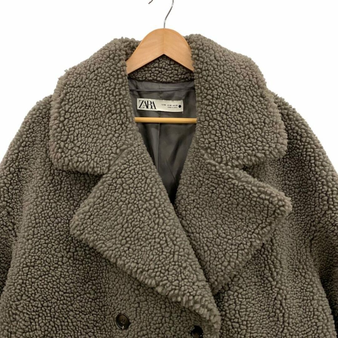 ZARA - ザラ ボアコート ロング丈 グレー レディース サイズM ZARA - ザラ ボアコート ロング丈 グレー レディース サイズM