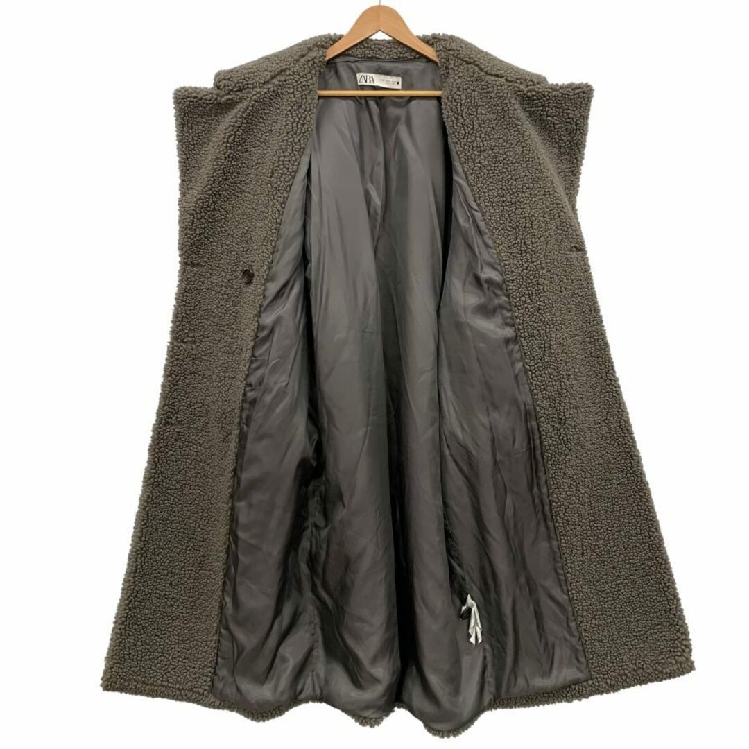 ZARA - ザラ ボアコート ロング丈 グレー レディース サイズM ZARA - ザラ ボアコート ロング丈 グレー レディース サイズM
