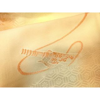 平和屋着物■上質な小紋　刺繍　地紋起こし　楽器文　暈し染め　正絹　逸品　CAAP2876eg(着物)