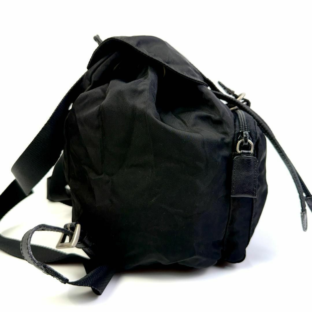 PRADA - 鑑定 PRADA プラダ 巾着ミニリュック ブラック ナイロン PRADA - 鑑定 PRADA プラダ 巾着ミニリュック ブラック ナイロン