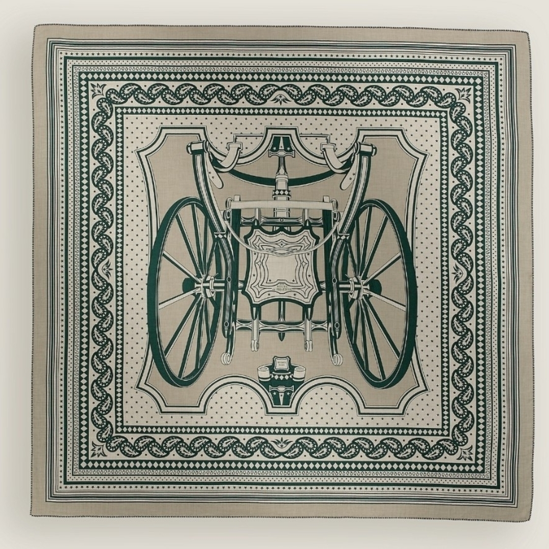 HERMES - 未使用【エルメス】カレジェアン 140 四輪馬車の車輪 HERMES - 未使用【エルメス】カレジェアン 140 四輪馬車の車輪