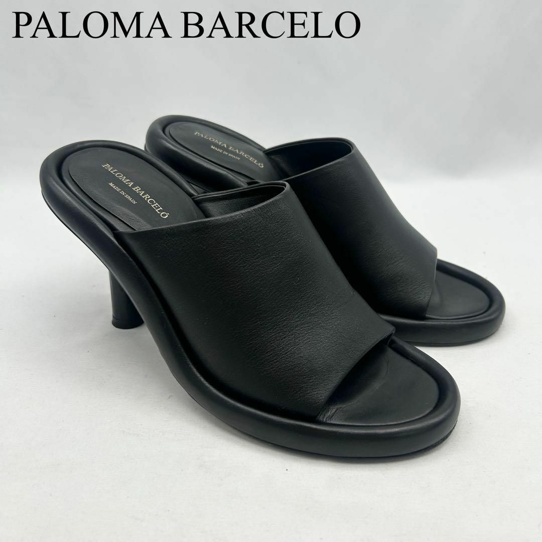 PALOMA BARCELO - パロマバルセロ レザー ヒール サンダル PALOMA BARCELO - パロマバルセロ レザー ヒール サンダル