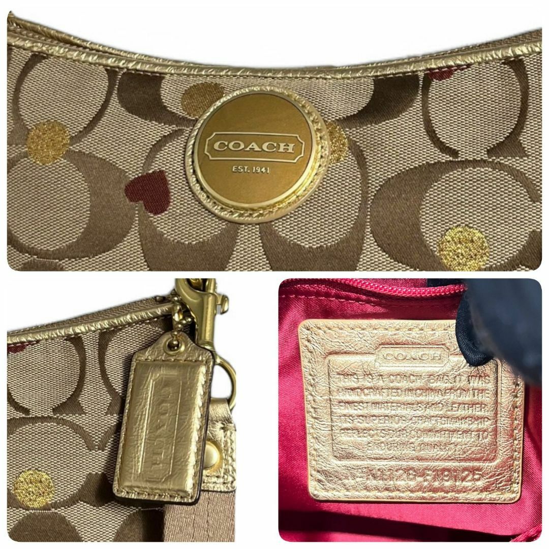 COACH - 美品 COACH コーチ 2way ショルダーバッグ シグネチャー COACH - 美品 COACH コーチ 2way ショルダーバッグ シグネチャー