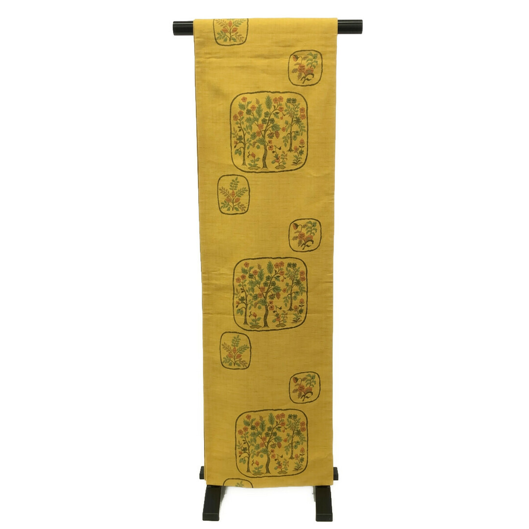 袋帯/紬地/からし色/未使用品/仕立上がり/10898の通販 by 袋帯/紬地/からし色/未使用品/仕立上がり/10898の通販 by